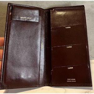 VTG Prince Gardner Leather Travel Wallet Genuine Cowhide Bi Fold A6